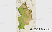 Satellite Map of Kotido, shaded relief outside