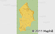Savanna Style Map of Kotido, single color outside