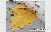 Physical Panoramic Map of Kotido, desaturated