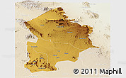 Physical Panoramic Map of Kotido, lighten