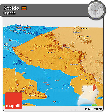 Political Panoramic Map of Kotido