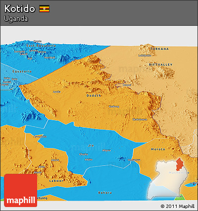 Political Panoramic Map of Kotido