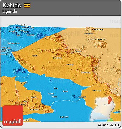 Political Panoramic Map of Kotido