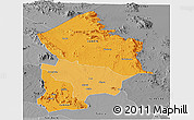 Political Shades Panoramic Map of Kotido, desaturated