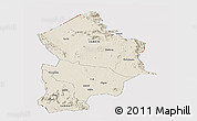 Shaded Relief Panoramic Map of Kotido, cropped outside