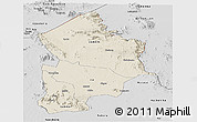 Shaded Relief Panoramic Map of Kotido, desaturated