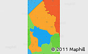 Political Simple Map of Kotido, political shades outside