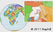 Political Location Map of Ngora, highlighted country
