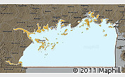 Physical 3D Map of Lake Victoria, darken, semi-desaturated