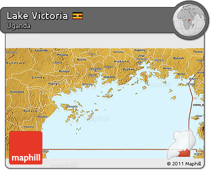 Physical 3D Map of Lake Victoria
