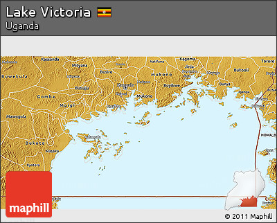 Physical 3D Map of Lake Victoria