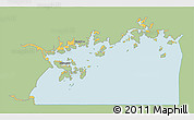 Savanna Style 3D Map of Lake Victoria, single color outside