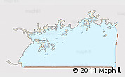 Shaded Relief 3D Map of Lake Victoria, cropped outside