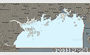 Shaded Relief 3D Map of Lake Victoria, darken