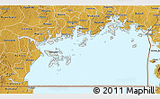 Shaded Relief 3D Map of Lake Victoria, physical outside