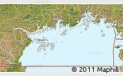 Shaded Relief 3D Map of Lake Victoria, satellite outside