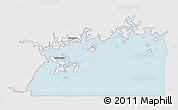Silver Style 3D Map of Lake Victoria, single color outside