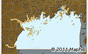 Physical Map of Lake Victoria, darken