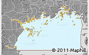 Physical Map of Lake Victoria, desaturated