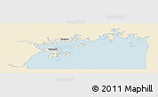 Classic Style Panoramic Map of Lake Victoria, single color outside