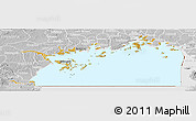Physical Panoramic Map of Lake Victoria, lighten, desaturated