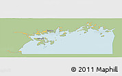 Savanna Style Panoramic Map of Lake Victoria, single color outside