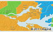 Political 3D Map of Kioga
