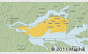 Savanna Style 3D Map of Kioga