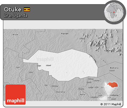 Gray 3D Map of Otuke