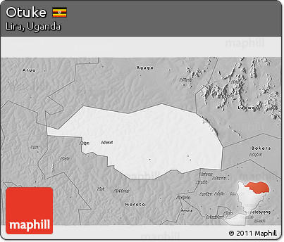 Gray 3D Map of Otuke