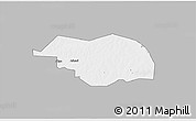 Gray 3D Map of Otuke, single color outside