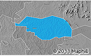 Political 3D Map of Otuke, desaturated