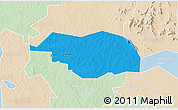 Political 3D Map of Otuke, lighten