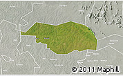 Satellite 3D Map of Otuke, lighten, semi-desaturated