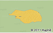 Savanna Style 3D Map of Otuke, single color outside
