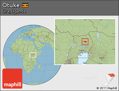 Savanna Style Location Map of Otuke