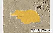 Physical Map of Otuke, semi-desaturated