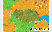 Satellite Map of Otuke, political outside
