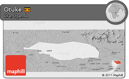 Gray Panoramic Map of Otuke