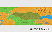 Satellite Panoramic Map of Otuke, political outside