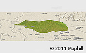 Satellite Panoramic Map of Otuke, shaded relief outside