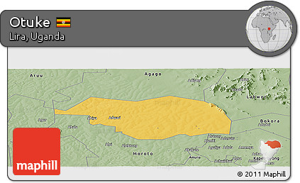 Savanna Style Panoramic Map of Otuke