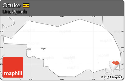Silver Style Simple Map of Otuke