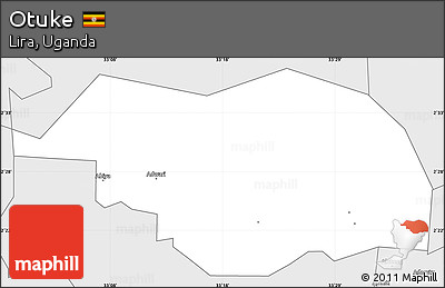 Silver Style Simple Map of Otuke