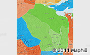 Political Shades 3D Map of Luwero