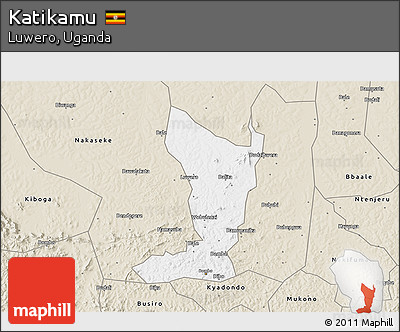 Classic Style 3D Map of Katikamu