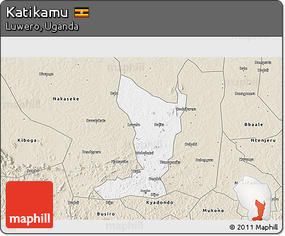 Classic Style 3D Map of Katikamu