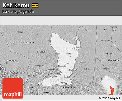 Gray 3D Map of Katikamu