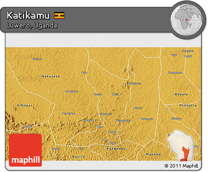 Physical 3D Map of Katikamu