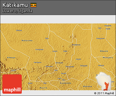 Physical 3D Map of Katikamu